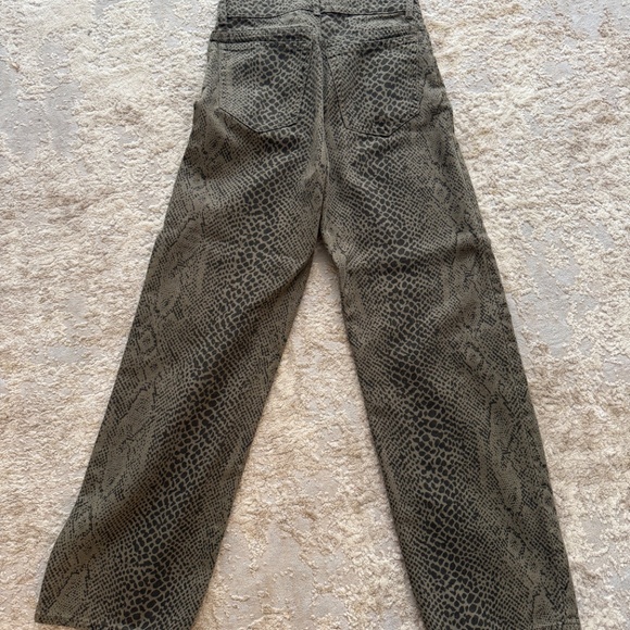 High-waist straight leg jeans snake print - Picture 3 of 3
